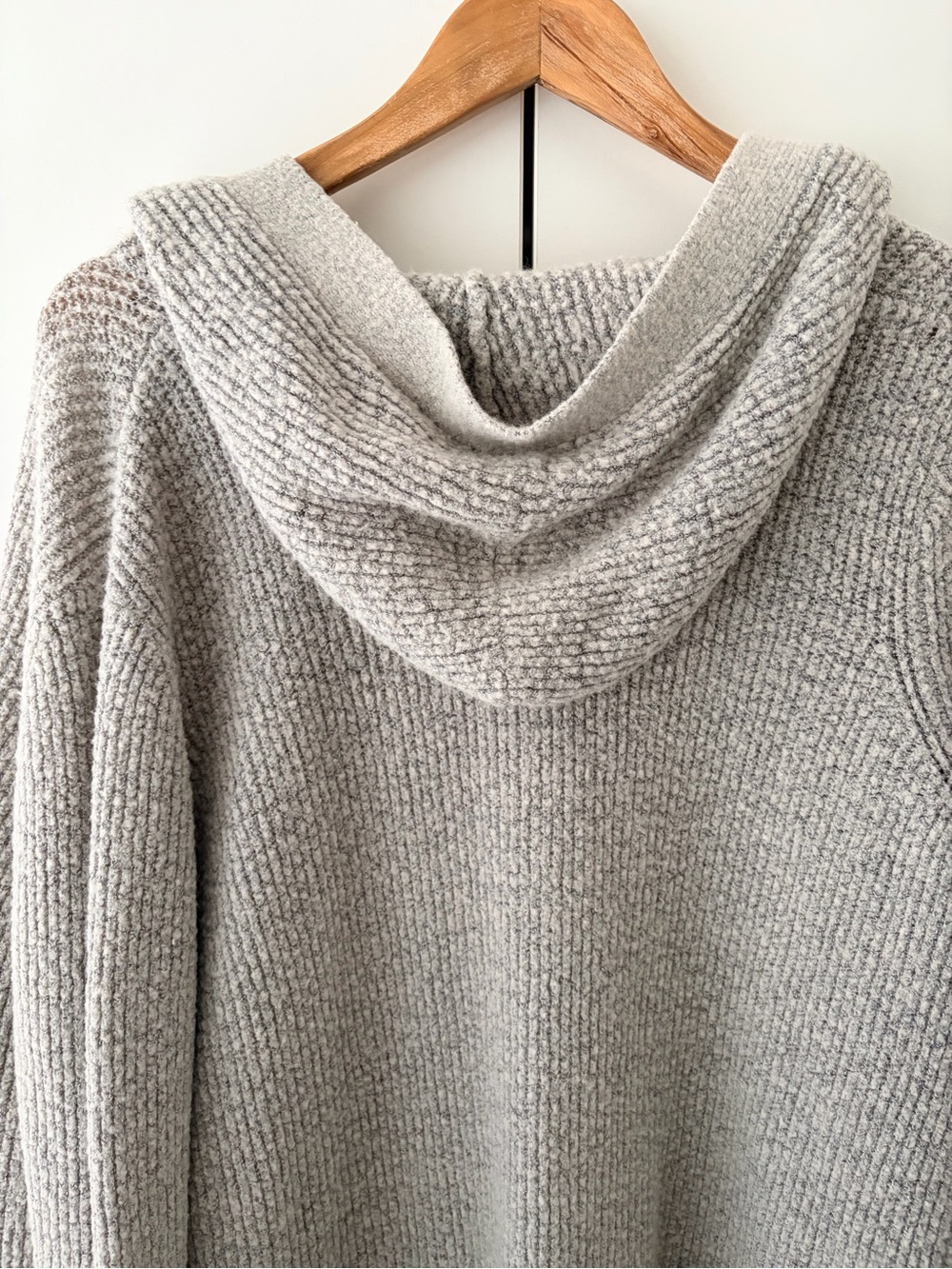 Forever 21 Light Gray Hooded Open-Front Cardigan - Picture 7 of 9